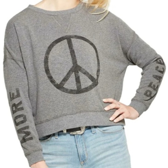 Fifth Sun Tops - Fifth Sun "More Peace" Cropped Sweatshirt